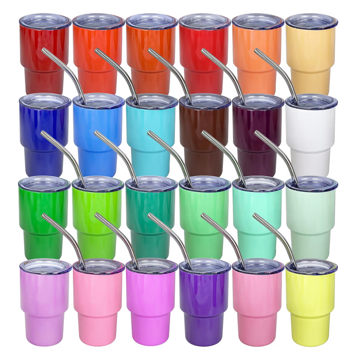 Mini tumblers available in assorted colors